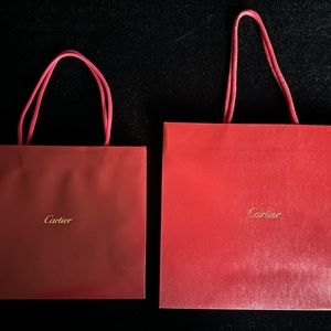 Cartier empty shopping bags